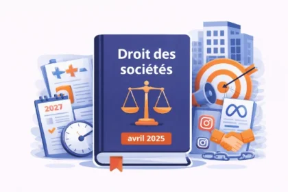 Actualités du droit des sociétés en avril 2025 entre jurisprudence et réformes juridiques