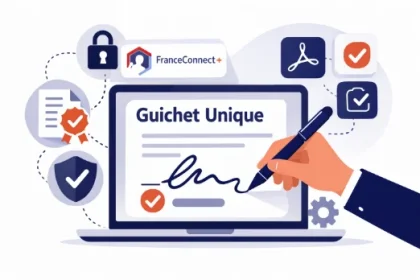 Signature électronique Guichet Unique entreprises France formalités administratives sécurisées