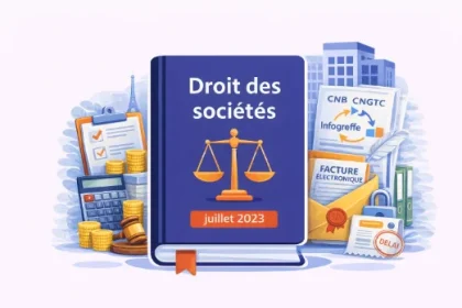 Résumé des textes de droit des sociétés de juillet 2023 avec décret sur les seuils de capital, code de déontologie des greffiers et digitalisation des interactions avocats-greffiers