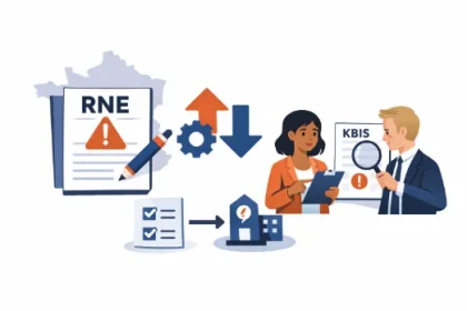 Mise à jour du Registre national des entreprises nouvelles obligations formalités modifications et rectifications RNE pour entreprises françaises