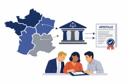 Procédure d’apostille pour authentifier les documents français à l’étranger et compétence territoriale des Cours d’Appel