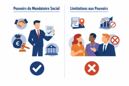 Pouvoirs et limites du mandataire social pour gérer, représenter la société et conclure des actes courants selon les statuts et la loi