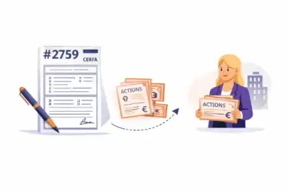 Formulaire Cerfa 2759 utilisé comme ordre de mouvement pour la cession d’actions non cotées selon la Cour de cassation