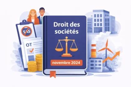 Actualités du droit des sociétés en novembre 2024 concernant les décisions de SAS les obligations transition et la jurisprudence de la Cour de cassation