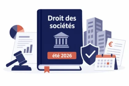 Les six actualités marquantes de l'été 2026 en droit des sociétés : deux arrêts de la Cour de cassation sur la clause de préemption et le pacte de préférence, le resserrement de l'accès au registre des bénéficiaires effectifs, les nouvelles mesures de la loi de simplification de la vie économique pour les cessions et transmissions d'entreprise, le lancement officiel de la facturation électronique, et l'avancée du projet européen « EU Inc. ».